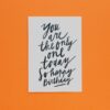 You are the only one today ...
